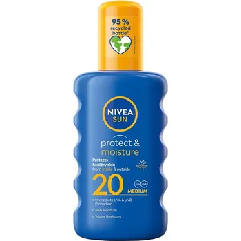 Přípravek na opalování Nivea Sun Protect & Moisture SPF20 Balzám na opalování ve spreji SPF20