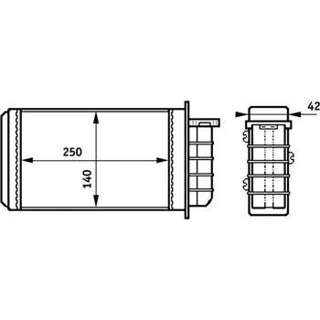 Výměník tepla, vnitřní vytápění MAHLE AH 148 000S