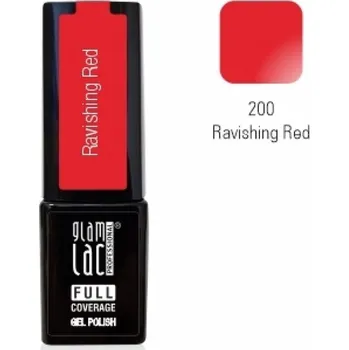 Umělé nehty GlamLac Gel lak červený - 200 Ravishing Red 6 ml