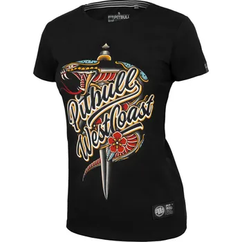 Dámské tričko PitBull West Coast - dámské triko SNAKE černé S