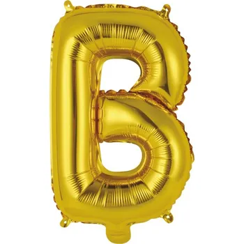 Party dekorace Písmeno B zlatý balónek 40 cm 9909635
