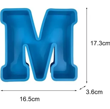 PourArt Silikonová forma X312-39 Velké 3D písmeno M 173x153mm