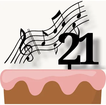 Party dekorace svetzdobeni Zápich na dort NOTY 21