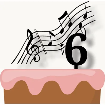 Party dekorace svetzdobeni Zápich na dort NOTY 6