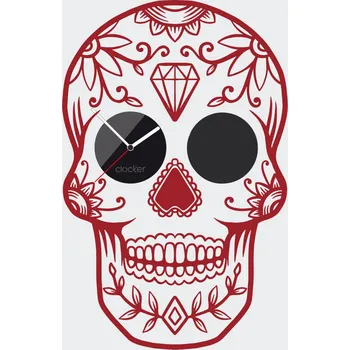 Hodiny Clocker Nalepovací hodiny Dia de los muertos Barva ciferníku: Černá