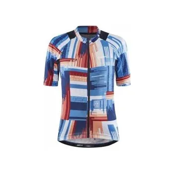 Cyklistické oblečení CRAFT ADV Endur Graphic W tmavě modrá se vzorem 1910554-396007 XS; Modrá dres + DÁREK DLE VÝBĚRU!