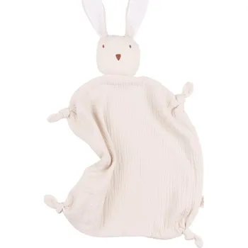 Houpací kůň Malomi Kids Béžový mušelínový muchláček Dudu Rabbit