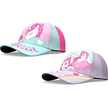 Kšiltovka EUROSWAN Dětská kšiltovka Jednorožec bavlna Barva: FIALOVÁ, Velikost: 52