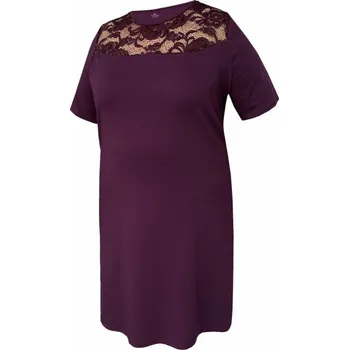 Dámské šaty Dámské šaty, krátký rukáv NOMIKA 881 fialová 3XL