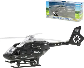 2-Play Traffic Policejní vrtulník se světlem a zvukem 22 cm černý