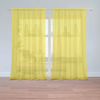 Záclona Sablio Záclony Žlutá 2: 2ks 150x250cm