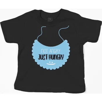Tričko NOT ANGRY, JUST HUNGRY - MODRÁ Barva: Černá, Velikost: 134 (8 let)