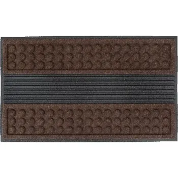 Rohožka Hnědá textilní gumová čistící vstupní rohož FLOMA Scrape - 45 x 75 x 1,3 cm