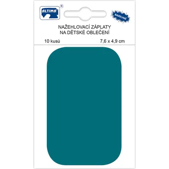 Nažehlovací záplaty malé 10 ks v balení - tyrkysově zelená