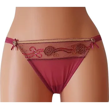 Kalhotky Infiore - kalhotky s luxusní výšivkou 327 minislip - S/růžová - antique