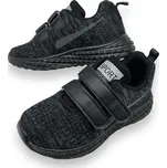 Norn Chlapecké černé tenisky na suchý zip 09 Barva: Černá, Velikost: 27