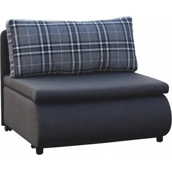 Křeslo Tempo Kondela Kotu New (šedá + káro šedé)