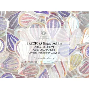 Korálek Preciosa Pip™ gravírované č.173