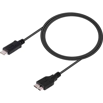 Datový kabel Kabel USB-C na Micro USB-B 3.0 - 1m - silný - černý
