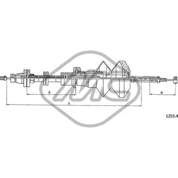 Lanko parkovací brzdy Lanko plynu, , 7556948, Metalcaucho, 81419