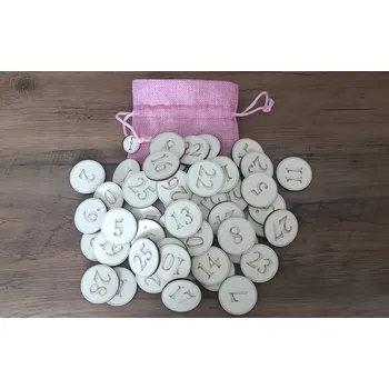 Karetní hra Dřevěné pexeso - čísla