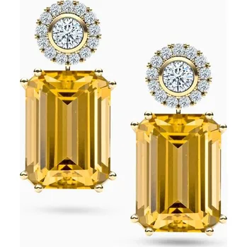 Náušnice Korbička Šperky Náušnice 040 - Topaz, diamanty&nbsp;SI1/E -bílé zlato/žluté zlato/červené zlato