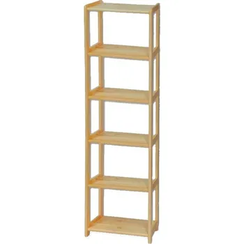 Obývací stěna KLASA-NÁBYTEK.cz Policový regál s otevřenými boky REGL - borovice ROZMĚR: (š x v x hl.): 60 x 86 x 30 cm - 3 police