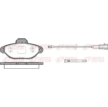 Brzdová destička Sada brzdových destiček, kotoučová brzda REMSA 0414.21