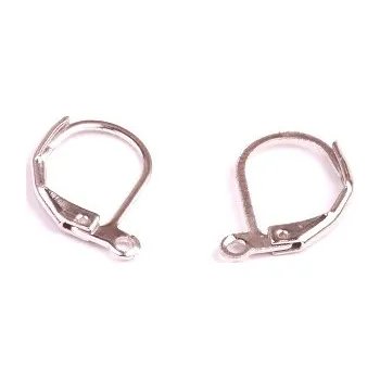 Korálek Naušnicové zapínání uzavíratelné platina 10 ks