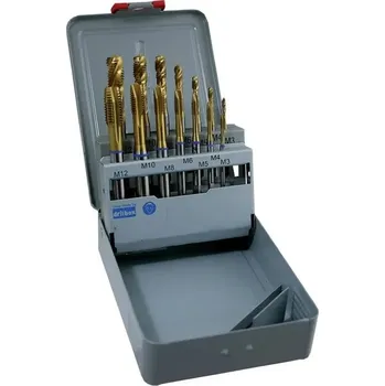 Závitořezný nástroj Sada strojních závitníků M3 - M12 na nerez (7+7 ks)