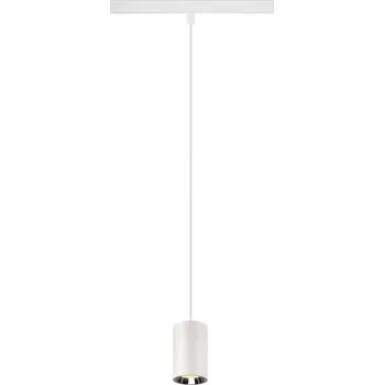 BIG WHITE (SLV) NUMINOS XS 48 V TRACK DALI, závěsné svítidlo, bílé/chrom, 8,7 W, 700 lm, 3000 K, CRI90, 40° 1006791