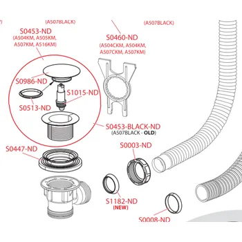 ALCAPLAST ND ALCAPLAST Výpust CLICK/CLAK 6/4 komplet kov BLACK ALC-S0453-BLACK-ND