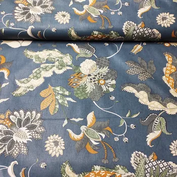 Bavlněná látka Poviev Žlutý na Granátovém