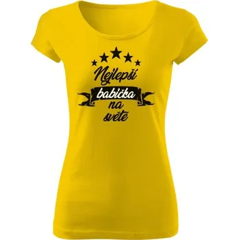 Dámské tričko Tričko s potiskem Nejlepší babička na světě - černá dámské