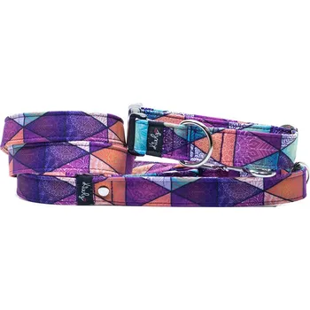 Obojek pro psa Obojek HAPPYZOO BY KIWLY softshell Trojúhelníky 3 4x37-56cm