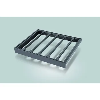 Nábytkové kování STRONG držák kalhot s rámem a tlumeným výsuvem, 700 mm, hnědý (STRONG držák kalhot s rámem a tlumeným výsuvem, 700 mm, hnědý)