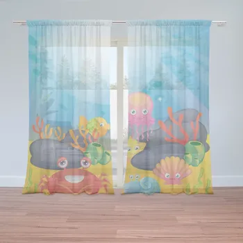 Záclona Sablio Záclony Podmořský svět: 2ks 150x250cm