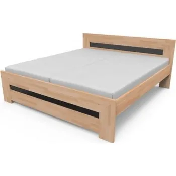 Postel TEXPOL Dvoulůžko SALMA čelo se sklem BUK ROZMĚR: 160 x 200 cm