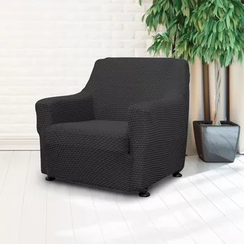 Napínací potah VK Potah na křeslo Malaga antracitová