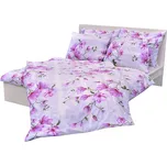 Stanex Ložní povlečení krepové Lilie fialové (LS226) ROZMĚR: 140x220 cm + polštář (90x70 cm)