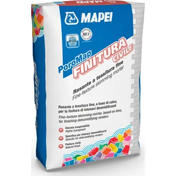 Průmyslové lepidlo MAPEI Jemnozrnná paropropustná vyrovnávací malta POROMAP Finitura Civile MAP-1896325