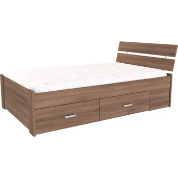 Postel Nábytek Mikulík Zvýšené fran. lůžko AMÉLIE 2 s 1 zvýšeným čelem - úchyty Jony ROZMĚR: (š/v/d) 146 x 88 x 205 cm