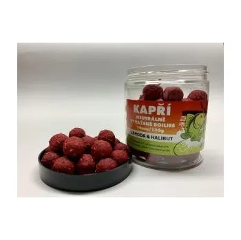 Boilies Kapří Neutrálně vyvážené boilies 24mm 250gr Jahoda & Halibut