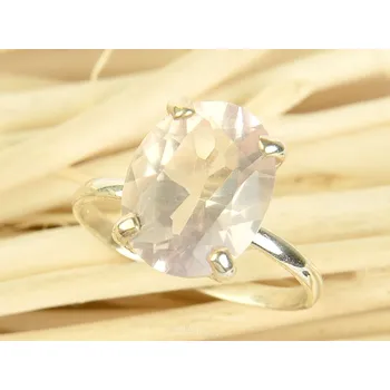 Prsten Prsten růženín broušený ovál vel.54 Ag 925/1000 2,4g