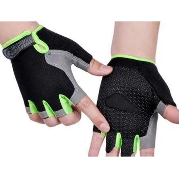 Chránič rukou Protiskluzové poloprstové cyklistické rukavice - Styl 2-Green,XL