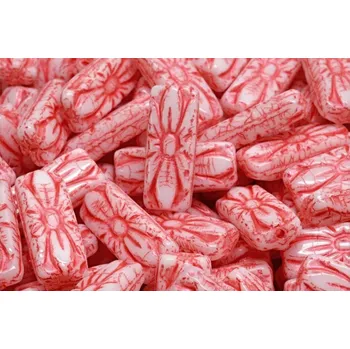 Korálek Obdélníkové květinové korálky 3620 (20x8 mm)