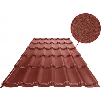 Střešní krytina Krytina UNI 1, ocelově červená RAL 3009, matná - tlouška 0,50mm , modul 400