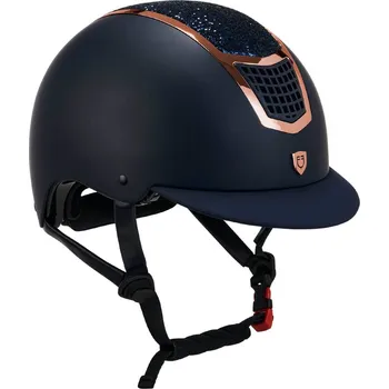 Jezdecká přilba EQUESTRO Helma jezdecká Eclipse Stone Mat Equestro, navy/rose gold Obvod hlavy: 59-61 cm
