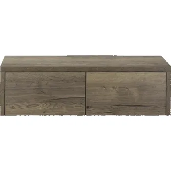 Koupelnový nábytek Koupelnová skříňka pod umyvadlo Bloxx 120 cm s umyvadlovou deskou pro 2 umyvadla na desku Tabacco