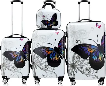 Cestovní kufr Sada cestovních kufrů z polykarbonátu 4 ks Butterfly